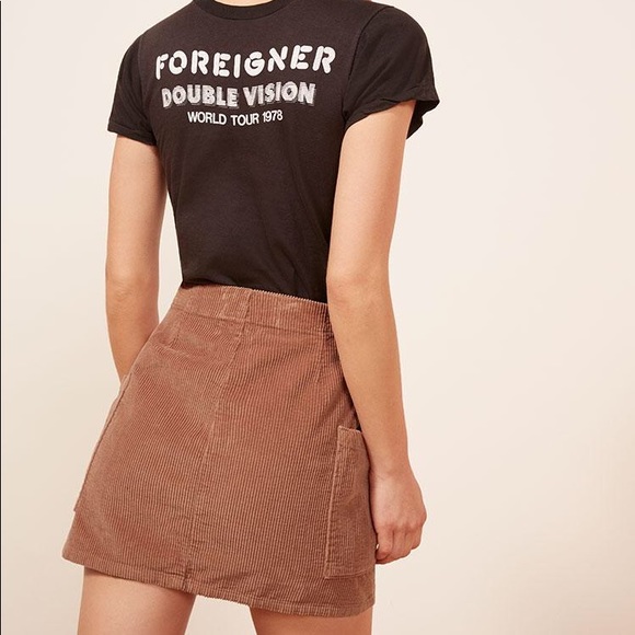 SOLD Reformation Wally Skirt Nutmeg - Picture 4 of 7